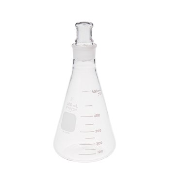 Corning PYREX© Narrow Mouth Erlenmeyer Flask with PYREX© Standard Taper Stopper