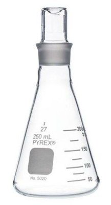 PYREX© Narrow Mouth Erlenmeyer Flask with PYREX© Standard Taper Stopper