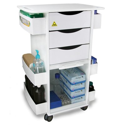 TrippNT White Polyethylene MRI Core DX Lab Cart