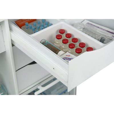 TrippNT White Polyethylene MRI Core DX Lab Cart