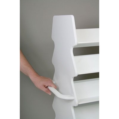 TrippNT White PVC Extra Wide Tall Slanted Suture Cart with Bulk Storage Area