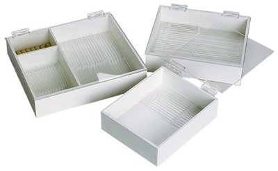 White PVC Pipette Boxes with Acrylic Lids