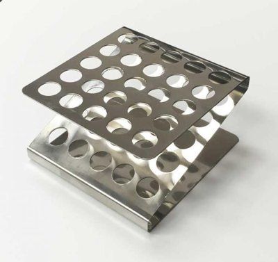 Z-Shaped Stainless Steel Test Tube Rack