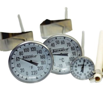 Thermco Bi-Metal Dial Stem Pocket Lab Thermometers
