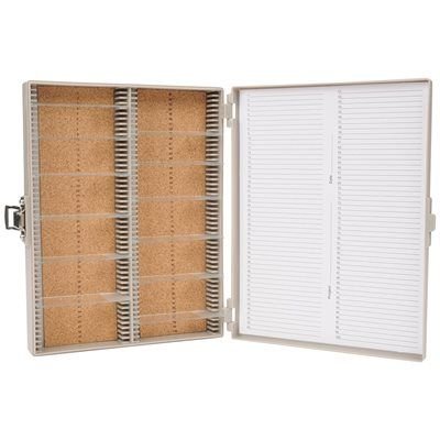 Heathrow Scientific Premium Microscope Slide Box, 100 Place
