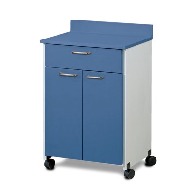 Clinton Treatment Cabinet with 2 Doors and 1 Drawer and Wheeled Base