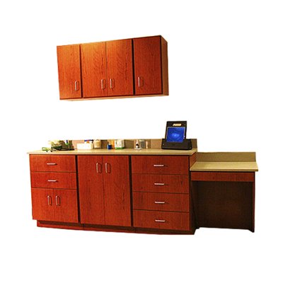 DRE Value Cabinet Series: 6 Drawers, 4 Door Cabinet, 4 Door Wall Cabinet and Desk