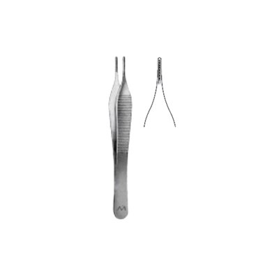 Marina Medical Adson-DeBakey Forceps - Straight, Atraumatic, 2.0mm Jaw 12cm/4.75in