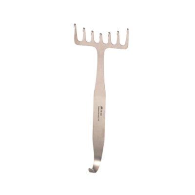 Marina Medical Coronal Brow Lift Retractor - 7 Sharp Prongs, 2.75in Wide: 18cm/7in