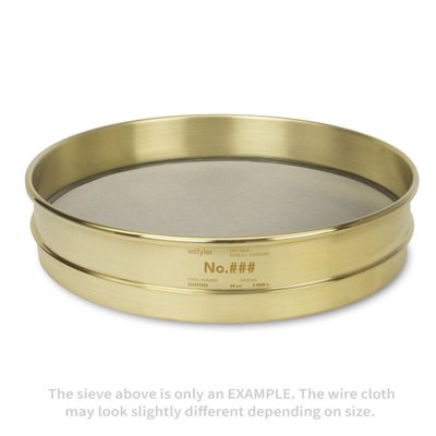 WS Tyler 12" Brass/ Stainless Steel ASTM Test Sieves, Half Height