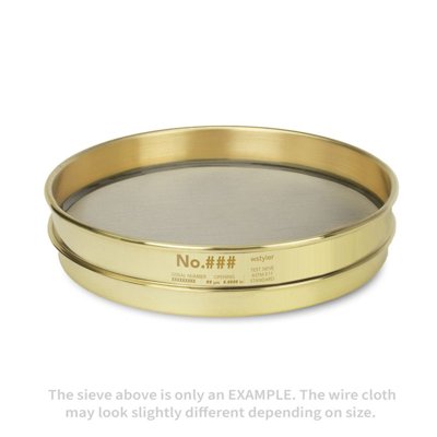 WS Tyler 8" Brass/ Stainless Steel ASTM Test Sieves, Half Height