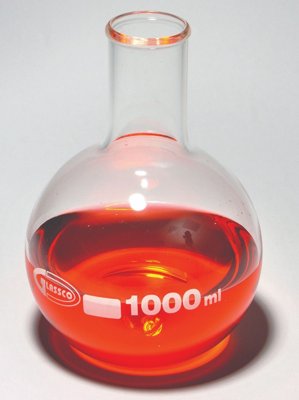 Boiling Flask, Flat Bottom, Borosilicate Glass, 50mL-5000mL
