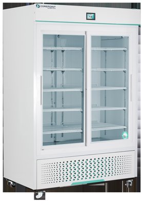 Corepoint Scientific Corepoint Scientific White Diamond Series Glass Door Upright Refrigerators