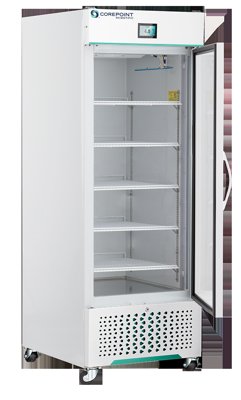 Corepoint Scientific Corepoint Scientific White Diamond Series Solid Door Upright Refrigerators