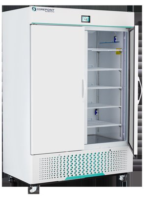Corepoint Scientific Corepoint Scientific White Diamond Series Solid Door Upright Refrigerators