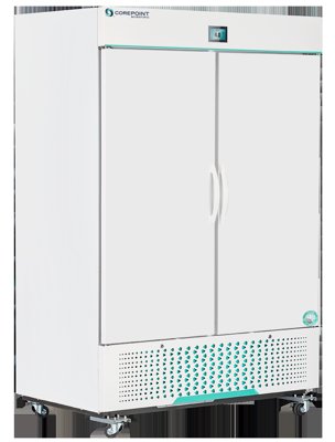 Corepoint Scientific Corepoint Scientific White Diamond Series Solid Door Upright Refrigerators