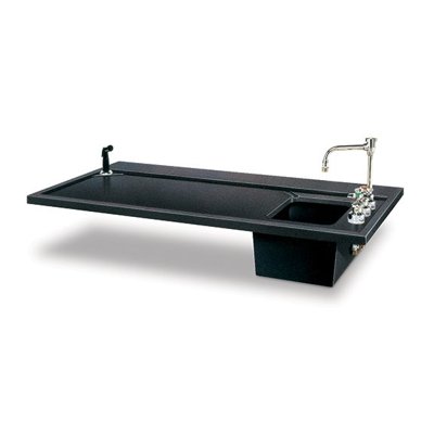 Dished Epoxy Work Surface with Sink
