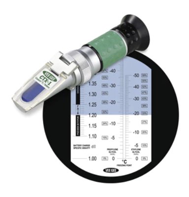 VEE GEE Scientific Handheld Coolant/Battery Acid Analog Refractometers