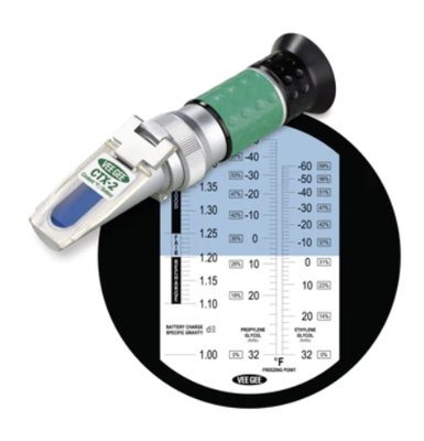 VEE GEE Scientific Handheld Coolant/Battery Acid Analog Refractometers