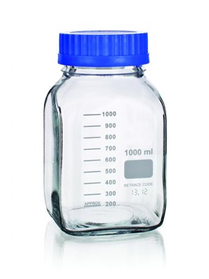Media/Storage Bottles, Wide Mouth, Square, 500mL-5000mL