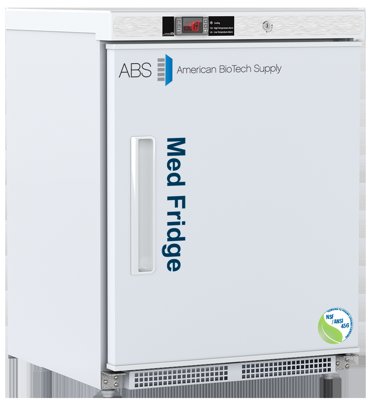 American Biotech Supply NSF Certified ADA Built-In Undercounter Solid Door Vaccine Refrigerators