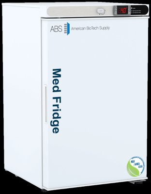 American Biotech Supply NSF Certified Freestanding Solid Door Undercounter Pharmacy Refrigerators