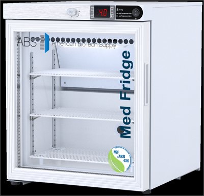 American Biotech Supply NSF Certified Glass Door Countertop Pharmacy Refrigerators