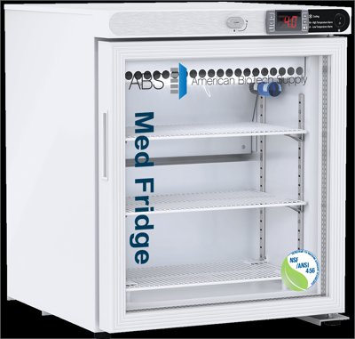 American Biotech Supply NSF Certified Glass Door Countertop Pharmacy Refrigerators