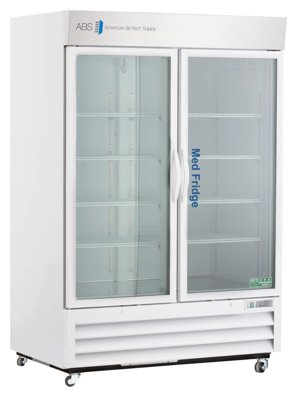 American Biotech Supply Standard Pharmacy Glass & Solid Door Laboratory Refrigerators