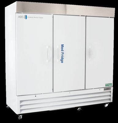American Biotech Supply Standard Pharmacy Glass & Solid Door Laboratory Refrigerators