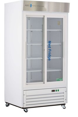 American Biotech Supply Standard Pharmacy Glass & Solid Door Laboratory Refrigerators