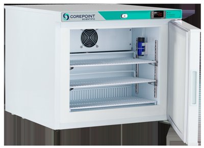 Corepoint Scientific White Diamond Series ADA Auto Defrost Countertop Freezers