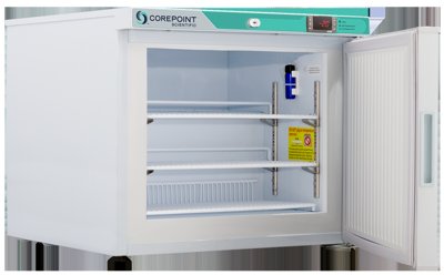 Corepoint Scientific White Diamond Series ADA Manual Defrost Countertop Freezers