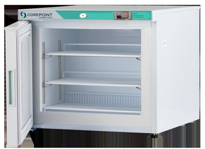 Corepoint Scientific White Diamond Series ADA Manual Defrost Countertop Freezers