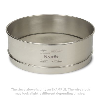 WS Tyler 12" Stainless Steel ASTM Test Sieves, Full Height