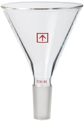 24/40 4" Glass Feeding Funnel