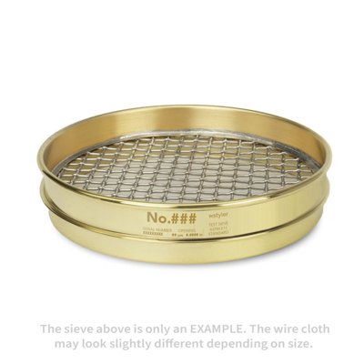 WS Tyler 8" Brass/ Stainless Steel ASTM Test Sieves, Half Height