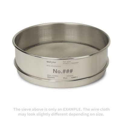 WS Tyler 8" Stainless Steel ASTM Test Sieves, Full Height