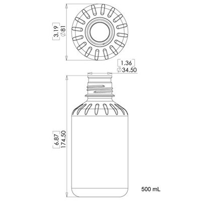 Dynalon Products Boston Round Media Bottles