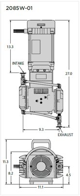 Welch Ilmvac Chemical Duty Explosion Proof Motors Diaphragm Pumps