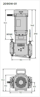 Welch Ilmvac Chemical Duty Explosion Proof Motors Diaphragm Pumps