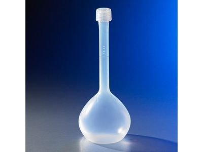 Class A Reusable Plastic Volumetric Flasks, Perfluoroalkoxy-copolymer with Screw Cap