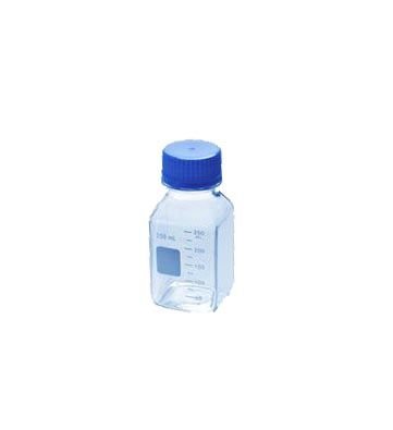 United Scientific Clear Graduated Polycarbonate Square Media Storage Bottles
