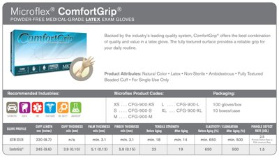 MICROFLEX ComfortGrip Latex Gloves