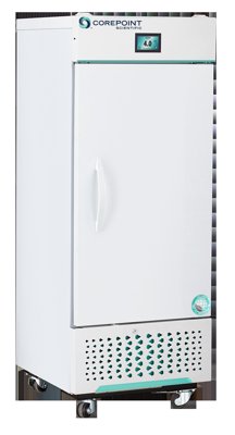 Corepoint Scientific White Diamond Series Solid Door Upright Refrigerators