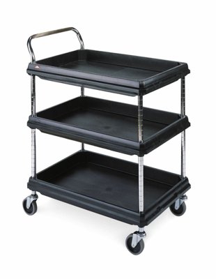 Intermetro Industries Corp Metro Deep Ledge 3-Shelf Utility Cart
