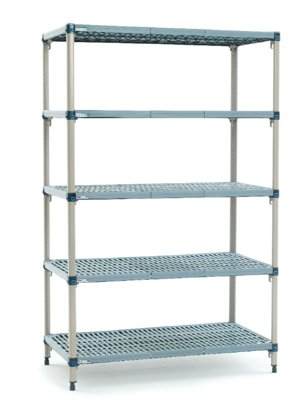 MetroMax Q 5-Shelf Plastic Industrial Shelving Starter Units