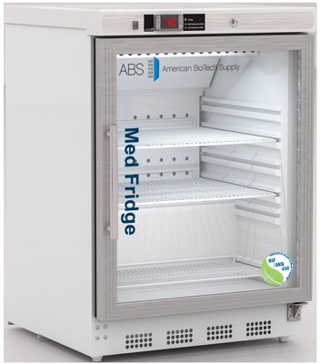 American Biotech Supply NSF Certified Built-In Undercounter Glass Door Vaccine Refrigerators