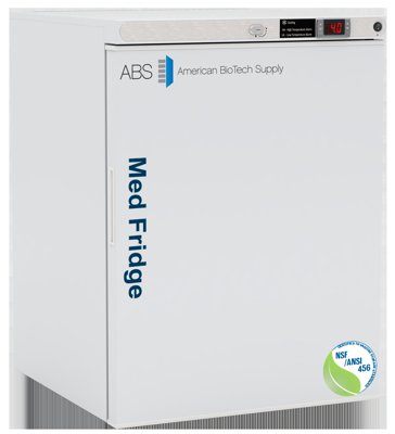 American Biotech Supply NSF Certified Freestanding Undercounter Solid Door Vaccine Refrigerators