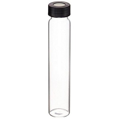 Pre-Cleaned Class 2 VOA Vials with Open Top Black Polypropylene Closures/Top Hat™ Septa